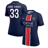 Paris Saint-Germain Warren Zaire-Emery #33 Fotballklær Hjemmedrakt Dame 2024-25 Kortermet